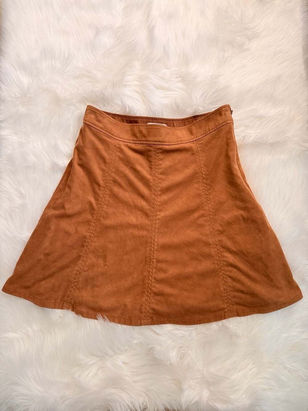 LOFT Faux Suede A-Line Mini Skirt Size 4